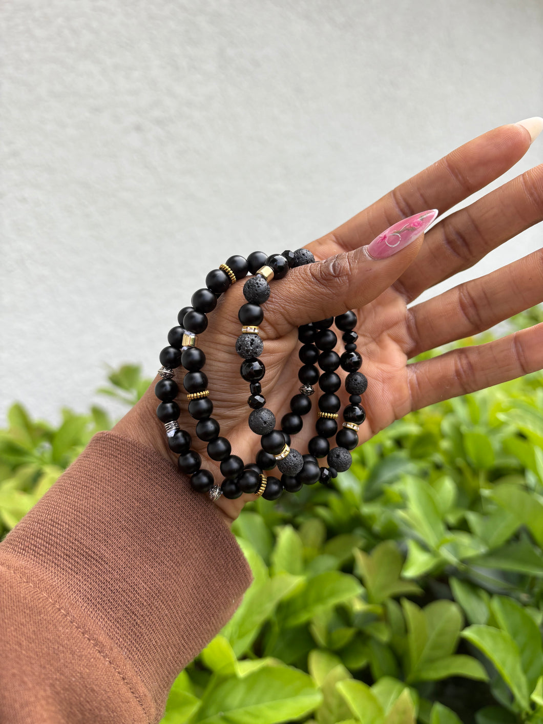 Black Matte Beads w| Spacers