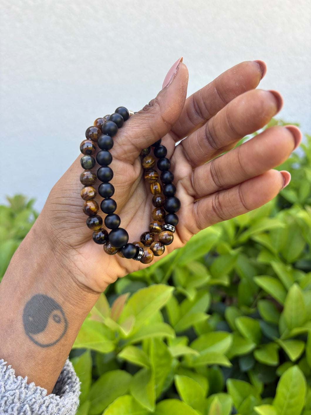 Black Onyx Matte & Tiger Eye Set