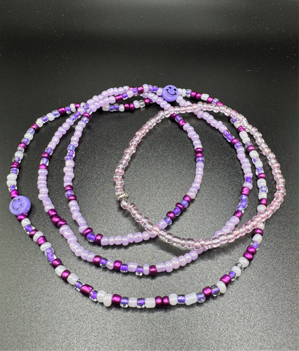 Purple Anklets & Choker Set