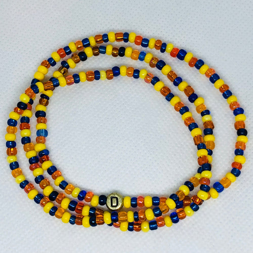Orange , Yellow & Blue Waist Beads
