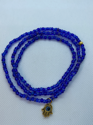 Royal Blue Hamsa Waist Beads
