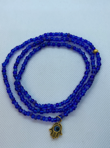 Royal Blue Hamsa Waist Beads