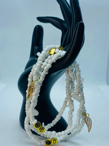White Waist Beads