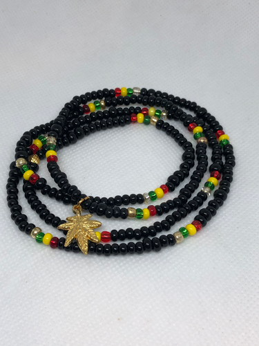 Rasta Waist Bead & Canni Charm