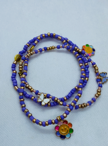 Lavender & Gold Anklets