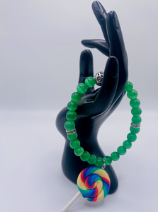 Green Cat Eye w/ Lollipop Charm