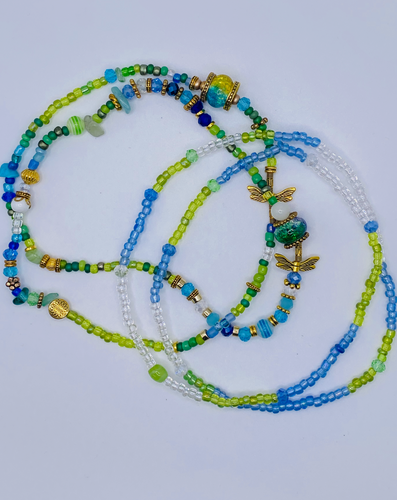 Green & Blue Waist beads